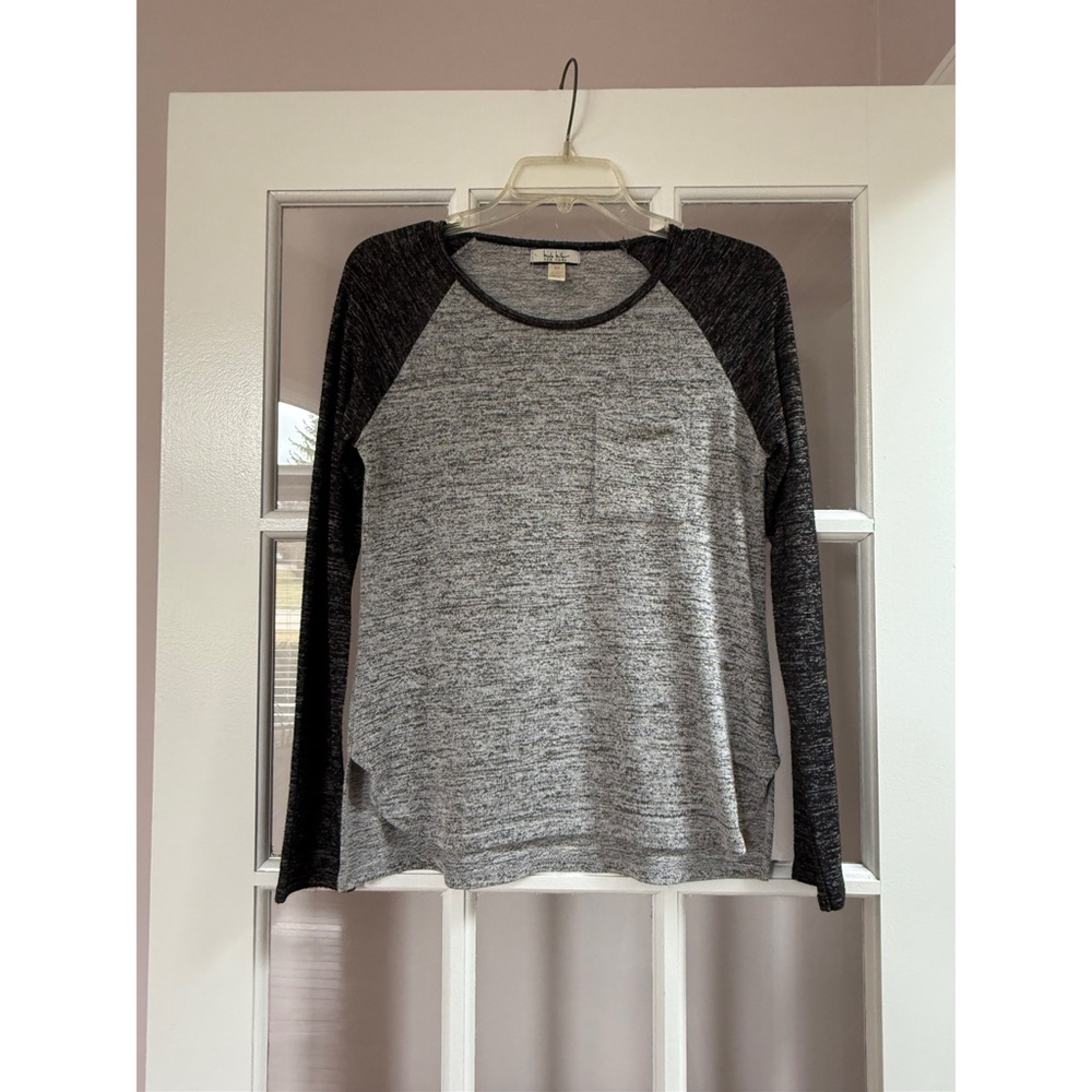 Nicole Miller New York Heather Gray & Black Long Sleeve Tunic